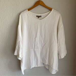 FLAX Women's Cream Blouse